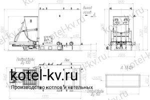 Котел КВм-3.0 с ТШПМ. Чертеж