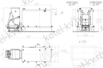 Чертеж котла КВм 1500 кВт с ТШПМ